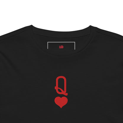 QUEEN OF HEARTS BLACK TSHIRT